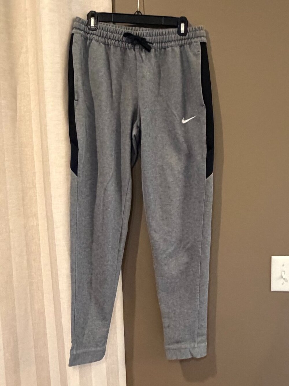 Women's Nike Showtime Therma Flex Basketball Pants Black Gray, Size Large